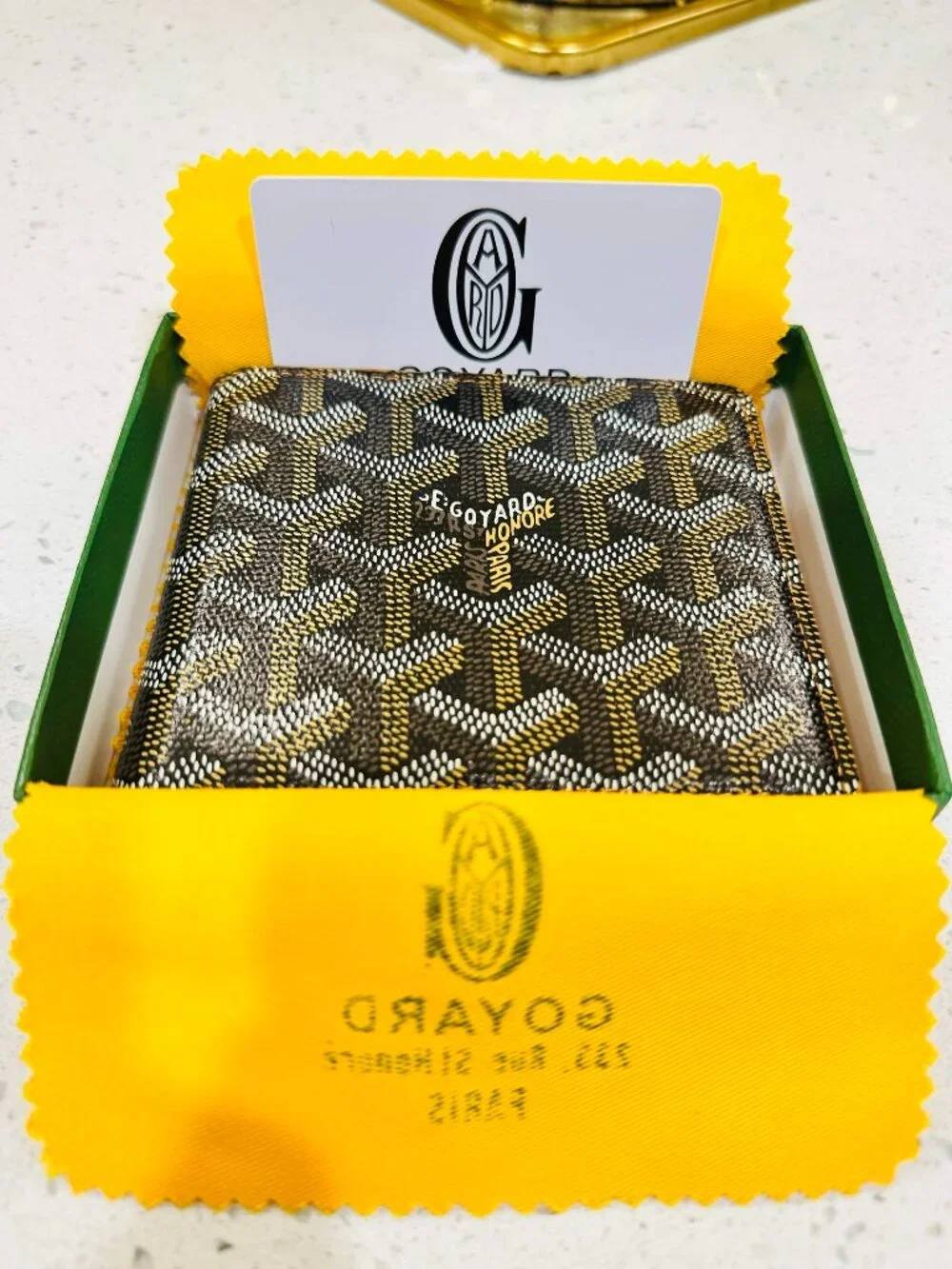 Goyard Victorie Wallet Black/Brown Leather | New With Box |